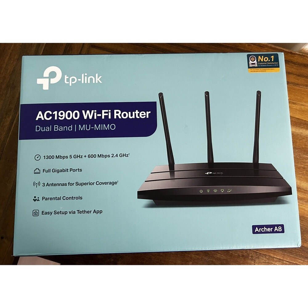 TP-LINK AC1900 (1900Mbps, 4 Port) Wireless Technology Router (ARCHERA8)